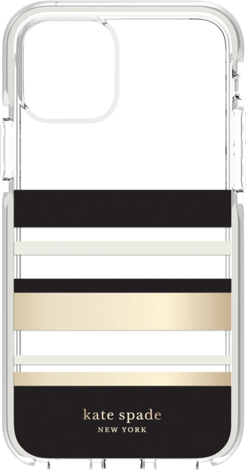Best Buy: kate spade new york Defensive Hardshell Case for Apple® iPhone® 11  Pro Black/Clear/Cream/Park Stripe Gold Foil KSIPH-133-PSBGC