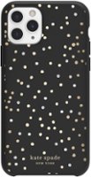 kate spade new york - Protective Hard Shell Case for Apple® iPhone® iPhone 11 Pro - Gold/Crystal Gem/Pearl/Soft Touch Disco Dots Black - Front_Zoom