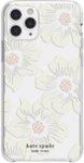 Front Zoom. kate spade new york - Protective Hard Shell Case for Apple® iPhone® 11 Pro - Cream With Stones/Hollyhock Floral Clear.