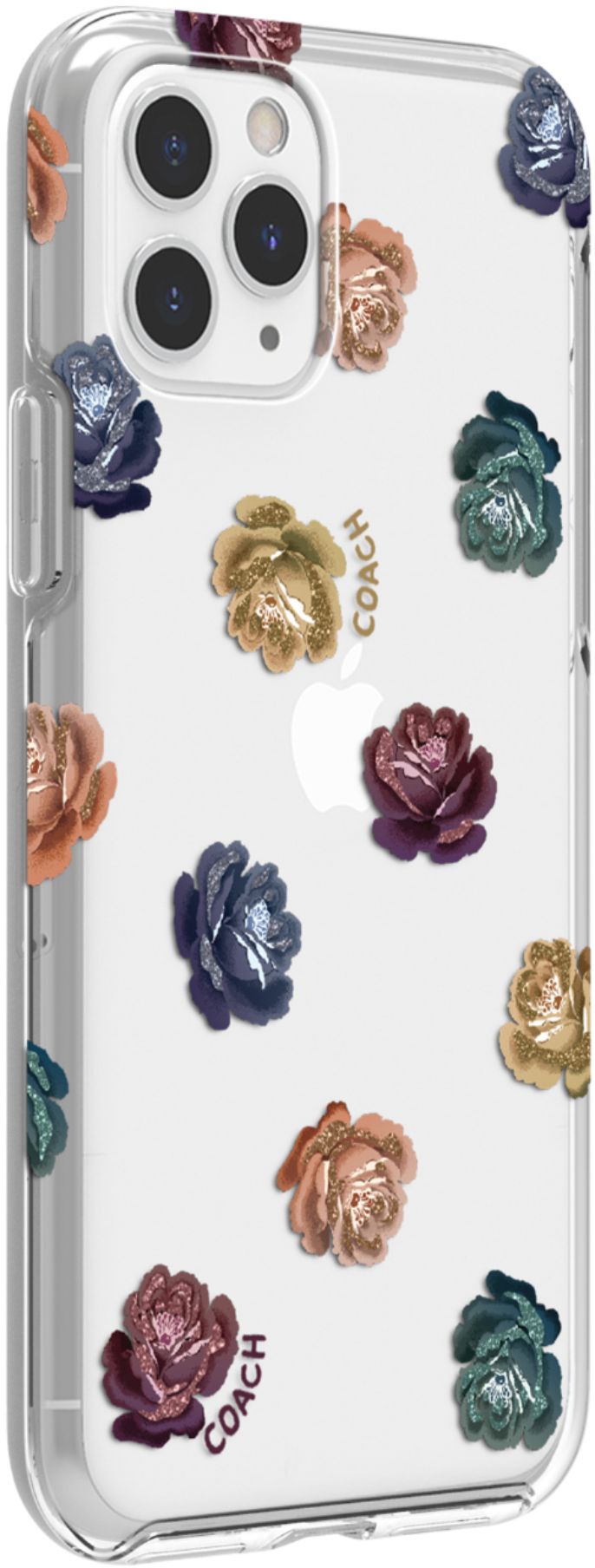Angle View: Coach - Dreamy Peony Protective Case for Apple iPhone 11 Pro - Clear/Rainbow/Glitter