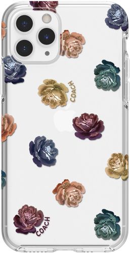Coach - Dreamy Peony Protective Case for Apple iPhone 11 Pro - Clear/Rainbow/Glitter