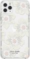 Front Zoom. kate spade new york - Protective Hard Shell Case for Apple® iPhone® 11 Pro Max - Cream With Stones/Hollyhock Floral Clear.