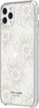 Left Zoom. kate spade new york - Protective Hard Shell Case for Apple® iPhone® 11 Pro Max - Cream With Stones/Hollyhock Floral Clear.