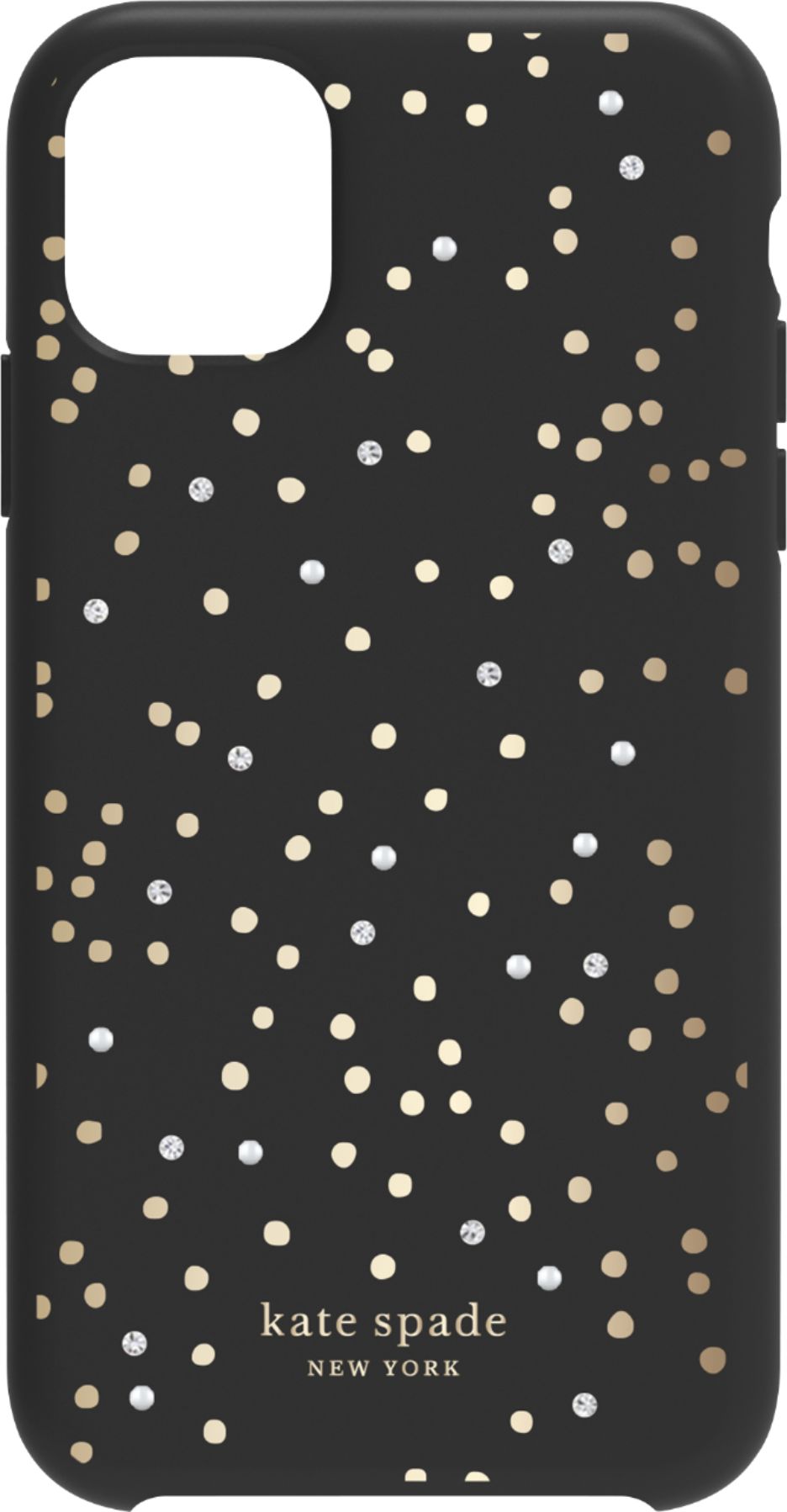 kate spade new york Protective Hard Shell Case for Apple® iPhone® 11  Gold/Crystal Gem/Pearl/Soft Touch Disco Dots Black KSIPH-131-STDDB - Best  Buy