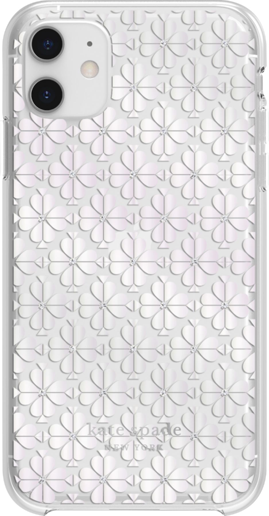 kate spade new york Protective Hard Shell Case for Apple® iPhone® 11  Crystal Gems/Spade Flower Pear Foil KSIPH-131-SFPRL - Best Buy
