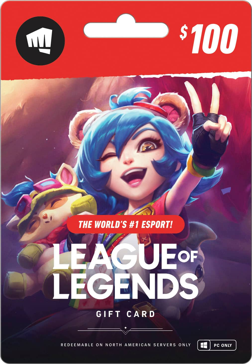 $100 League of Legends Game Card RIOT LEAGUE OF LEGENDS $100