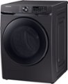 Left Zoom. Samsung - 5.0 Cu. Ft.  High Efficiency Stackable Smart Front Load Washer with Steam - Black stainless steel.