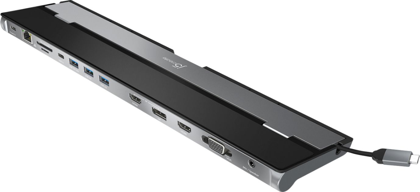 j5create USB-C Triple Display Docking Station Black JCD543 - Best Buy