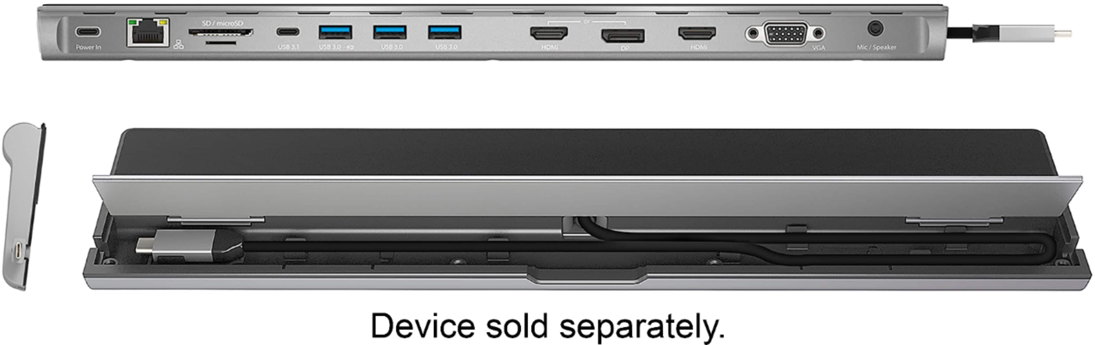 Alt View 13. j5create - USB-C Triple Display Docking Station - Black.
