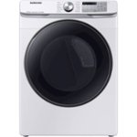 Front. Samsung - 7.5 Cu. Ft. 12-Cycle Smart Wi-Fi Gas Dryer with Steam.