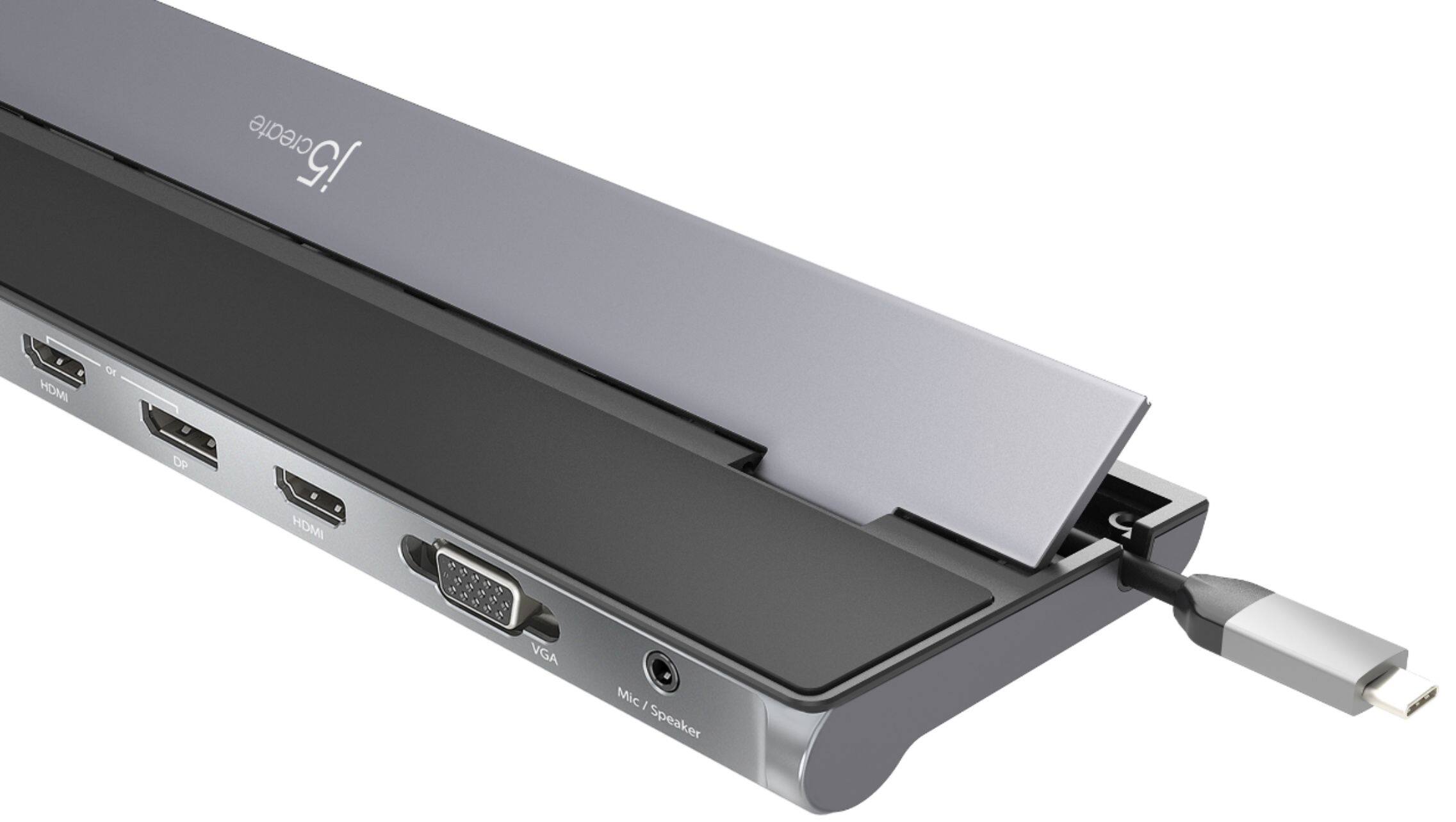 Alt View 14. j5create - USB-C Triple Display Docking Station with 100W PD Adapter.
