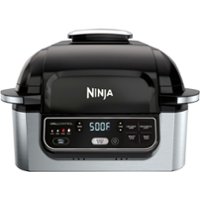 Ninja AG301 Foodi 5-in-1 Indoor Grill with Air Fry, Roast, Bake & Dehydrate (Black/Silver)