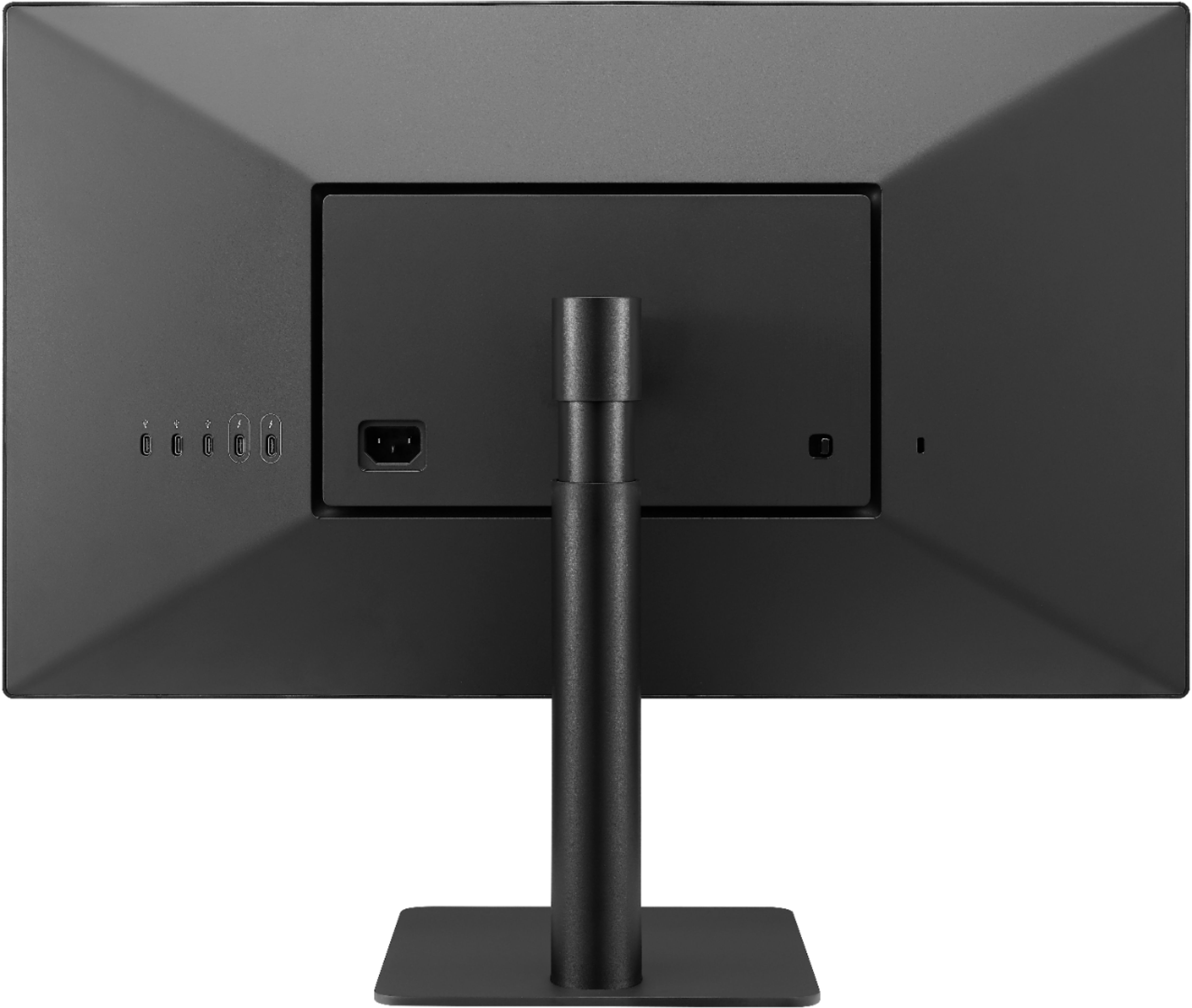 Back View: LG - UltraFine 24" IPS LED 4K UHD Monitor (Thunderbolt) - Black