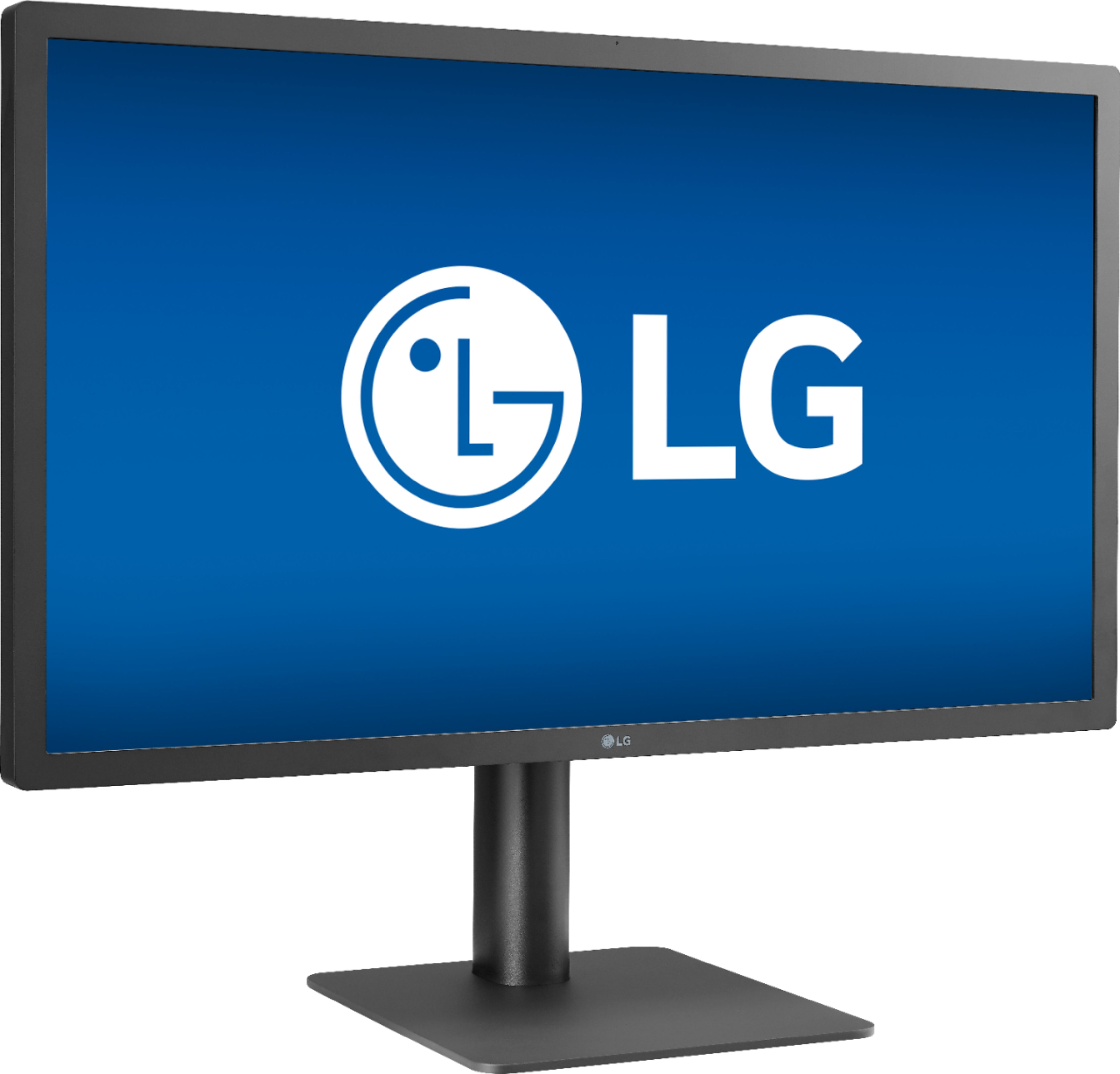 Angle View: LG - UltraFine 24" IPS LED 4K UHD Monitor (Thunderbolt) - Black