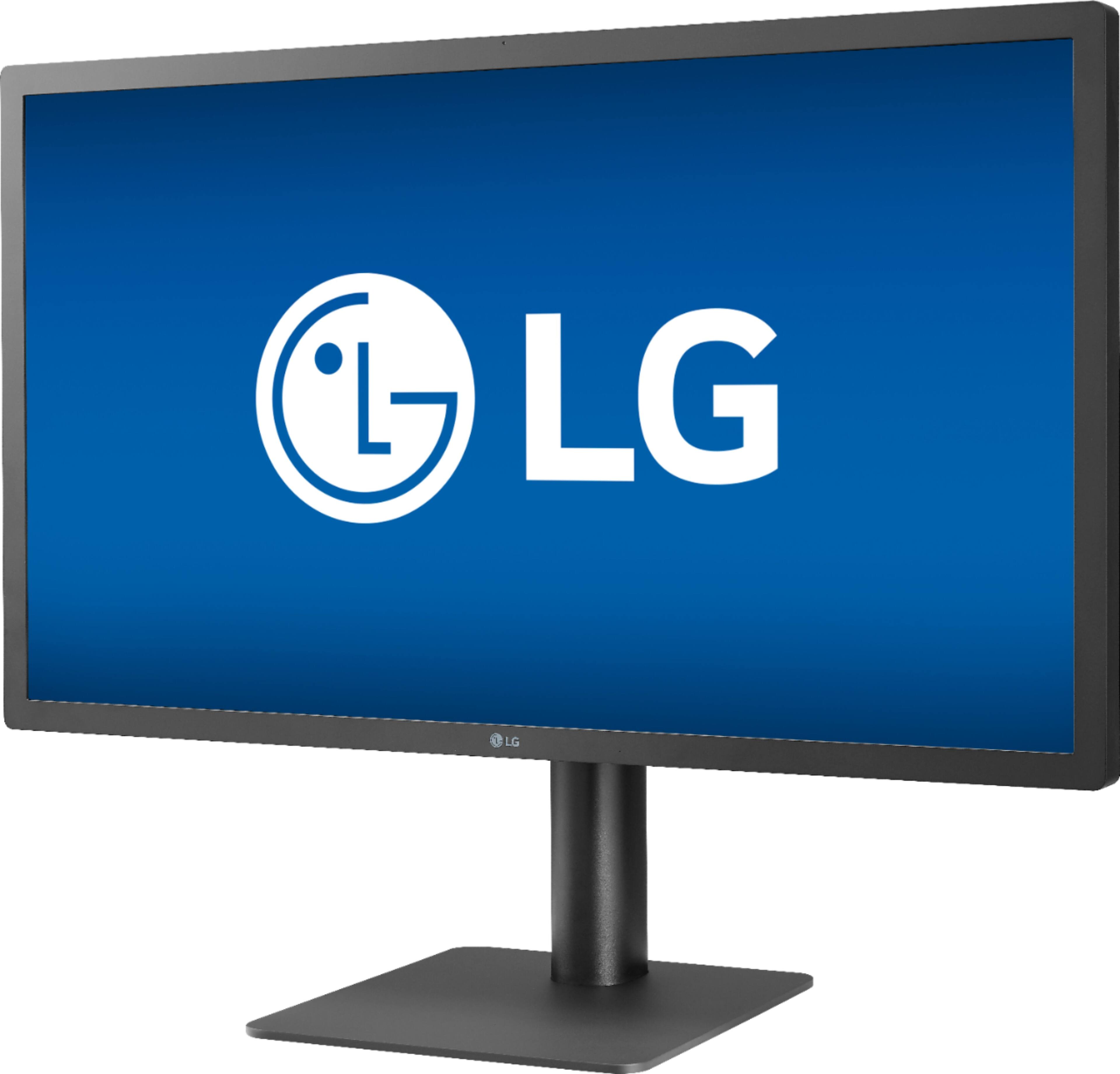 Left. LG - UltraFine 24" IPS LED 4K UHD Monitor (Thunderbolt) - Black.