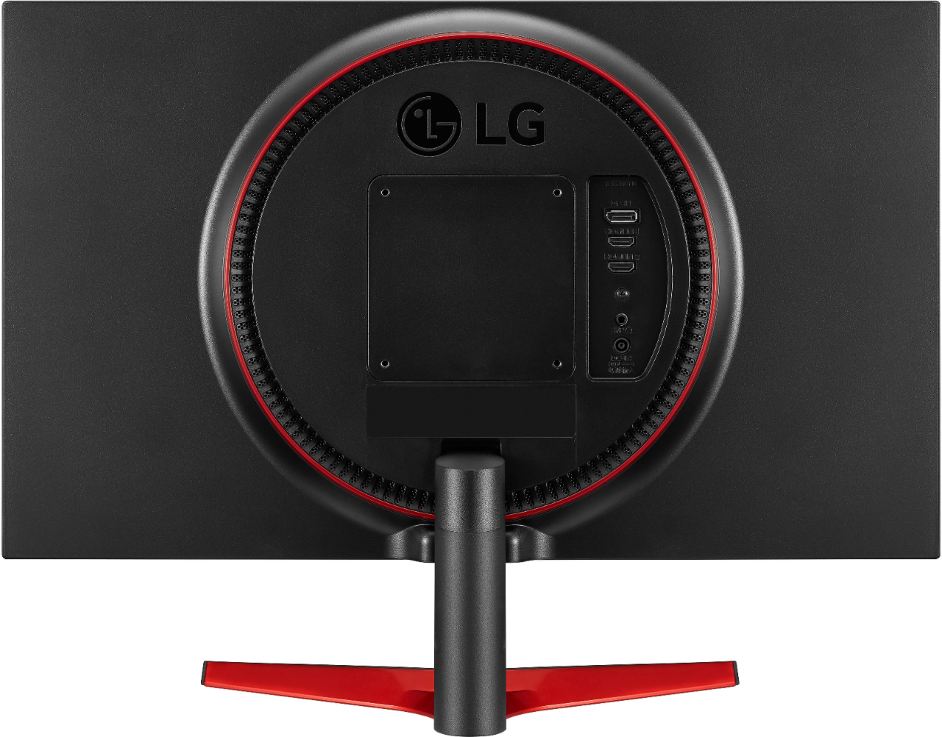 Back View: LG - UltraGear 24" LED FHD FreeSync Monitor (DisplayPort, HDMI) - Black