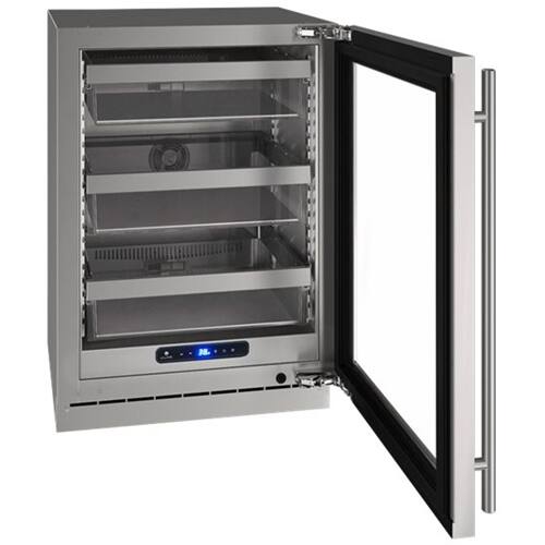Left. U-Line - 5 Class 92-Bottle Wine Refrigerator - Stainless Steel.