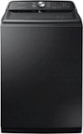 Front. Samsung - 5.4 Cu. Ft. High Efficiency Top Load Washer with Active WaterJet - Black Stainless Steel.