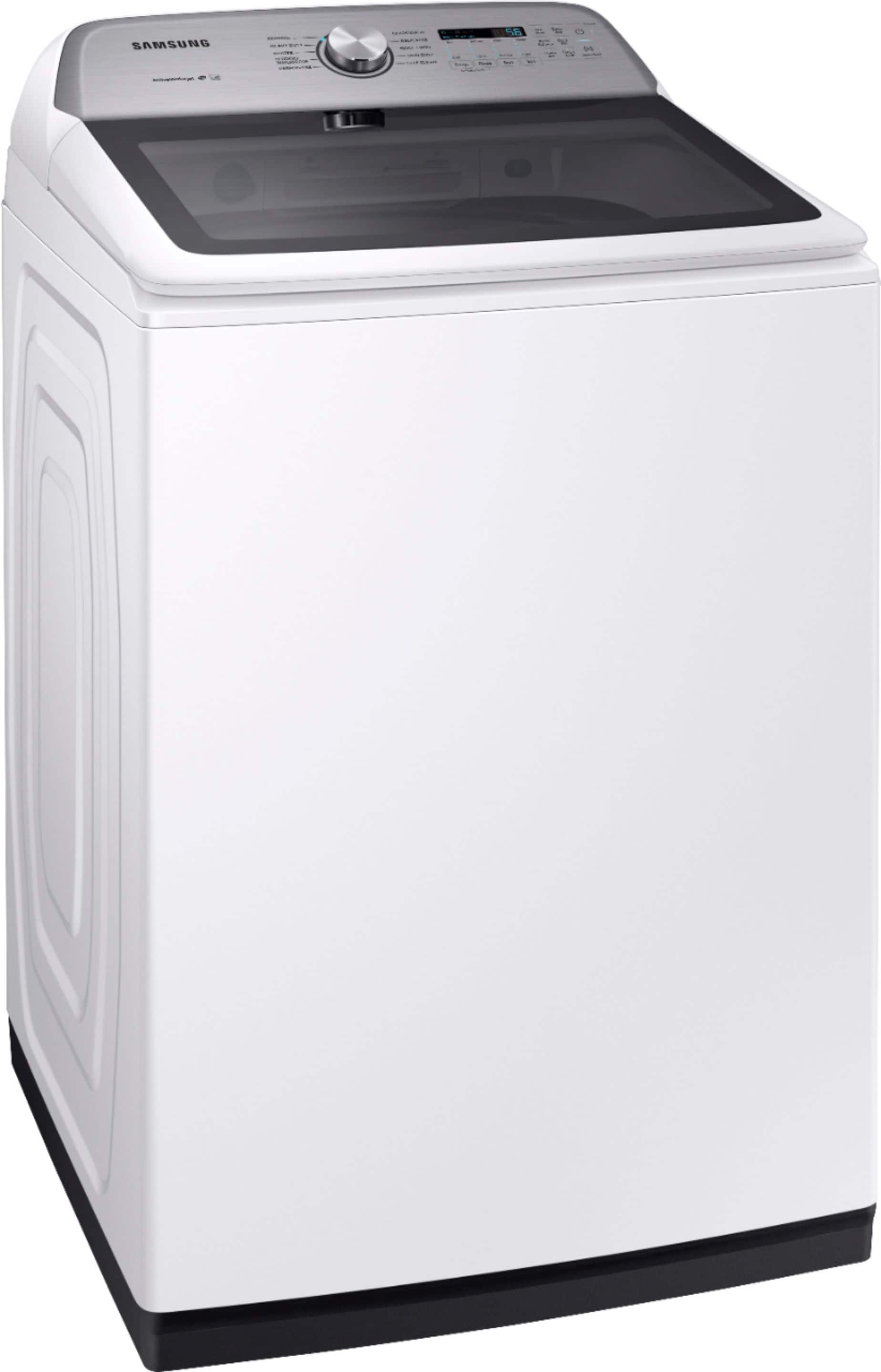 Angle. Samsung - 5.4 Cu. Ft. High-Efficiency Top Load Washer with Active WaterJet - White.
