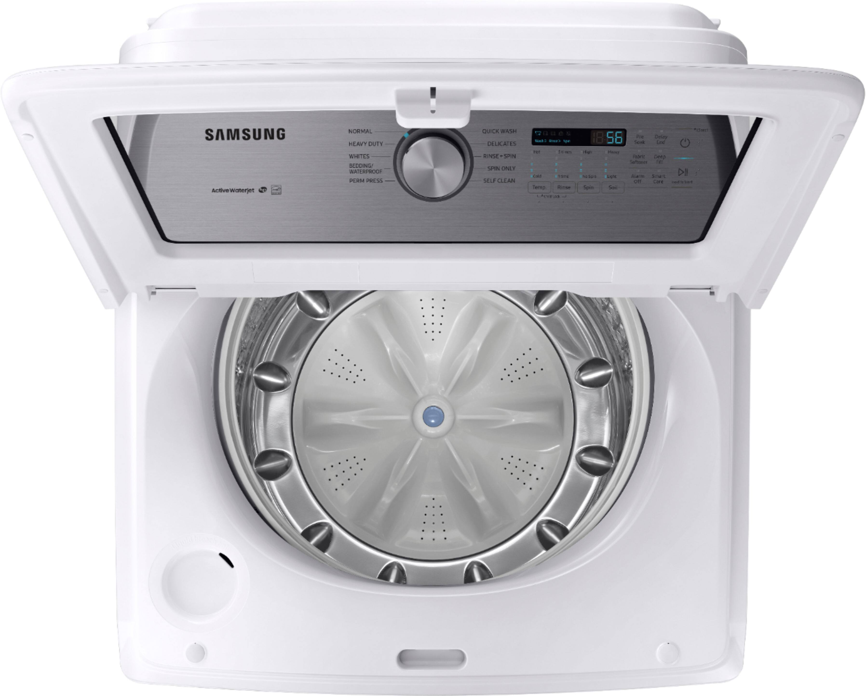 Alt View 15. Samsung - 5.4 Cu. Ft. High-Efficiency Top Load Washer with Active WaterJet - White.