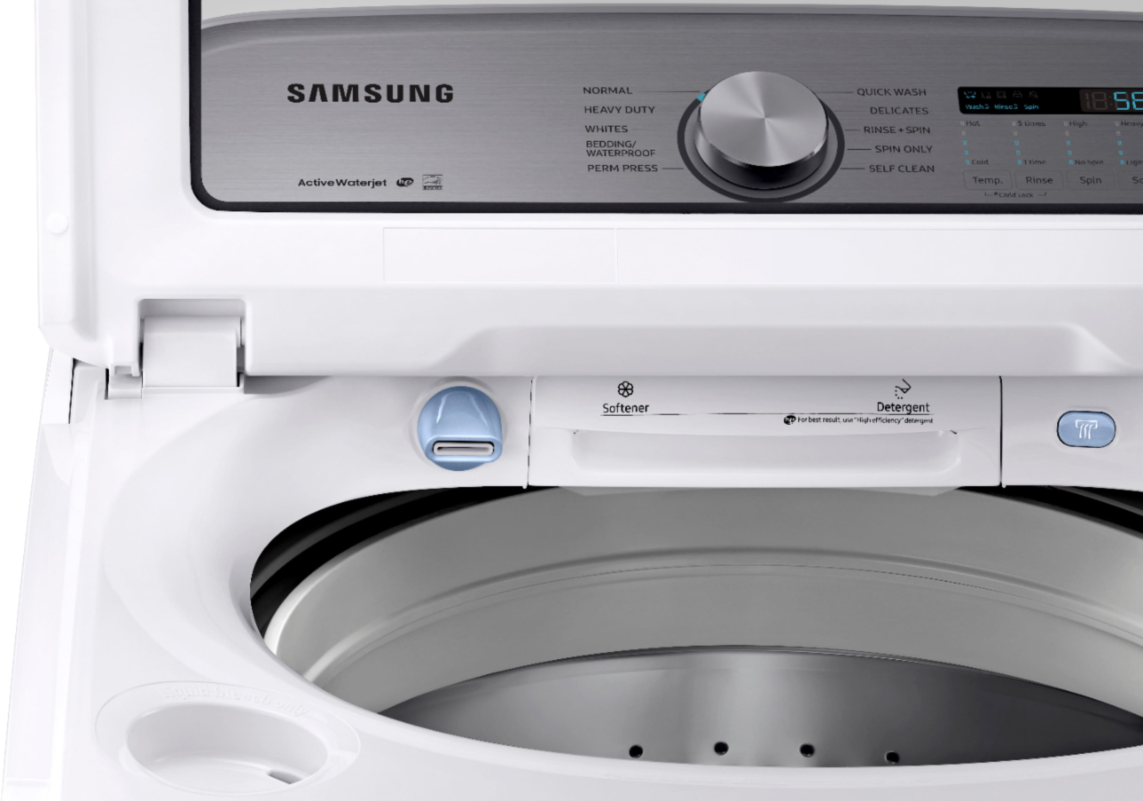 Alt View 16. Samsung - 5.4 Cu. Ft. High-Efficiency Top Load Washer with Active WaterJet - White.