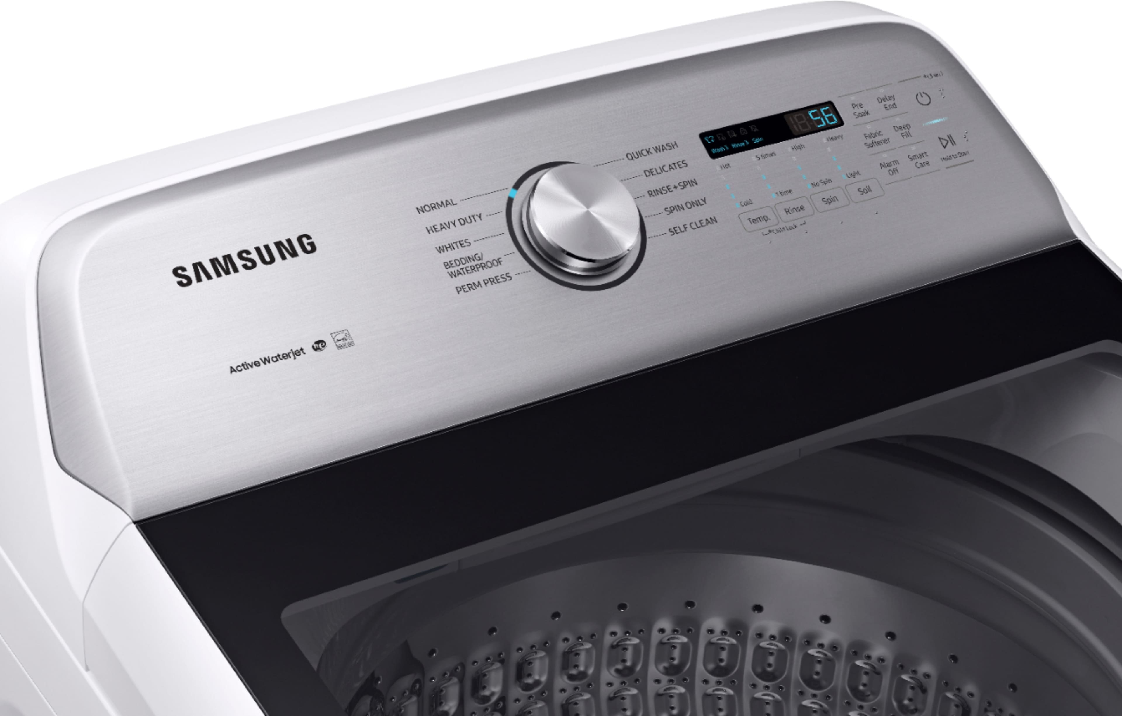 Alt View 18. Samsung - 5.4 Cu. Ft. High-Efficiency Top Load Washer with Active WaterJet - White.