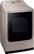 Angle. Samsung - 7.4 Cu. Ft. Smart Electric Dryer with Steam and Super Speed Dry - Champagne.