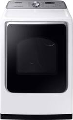 Samsung - 7.4 Cu. Ft. 10-Cycle Gas Dryer with Steam - White - Front_Standard