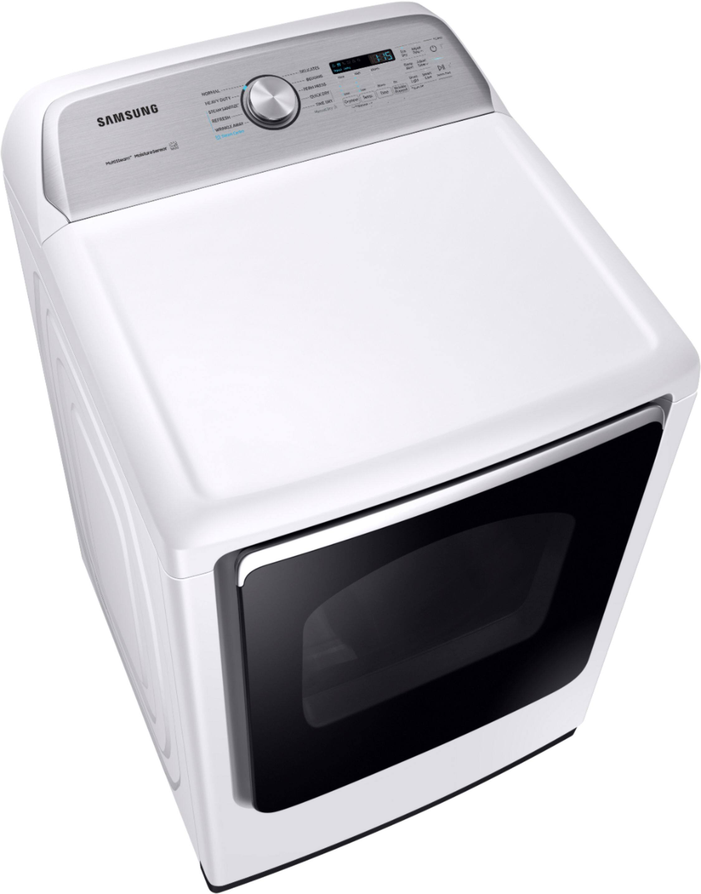 Best Buy Samsung 7.4 Cu. Ft. Gas Dryer with Steam and Sensor Dry White