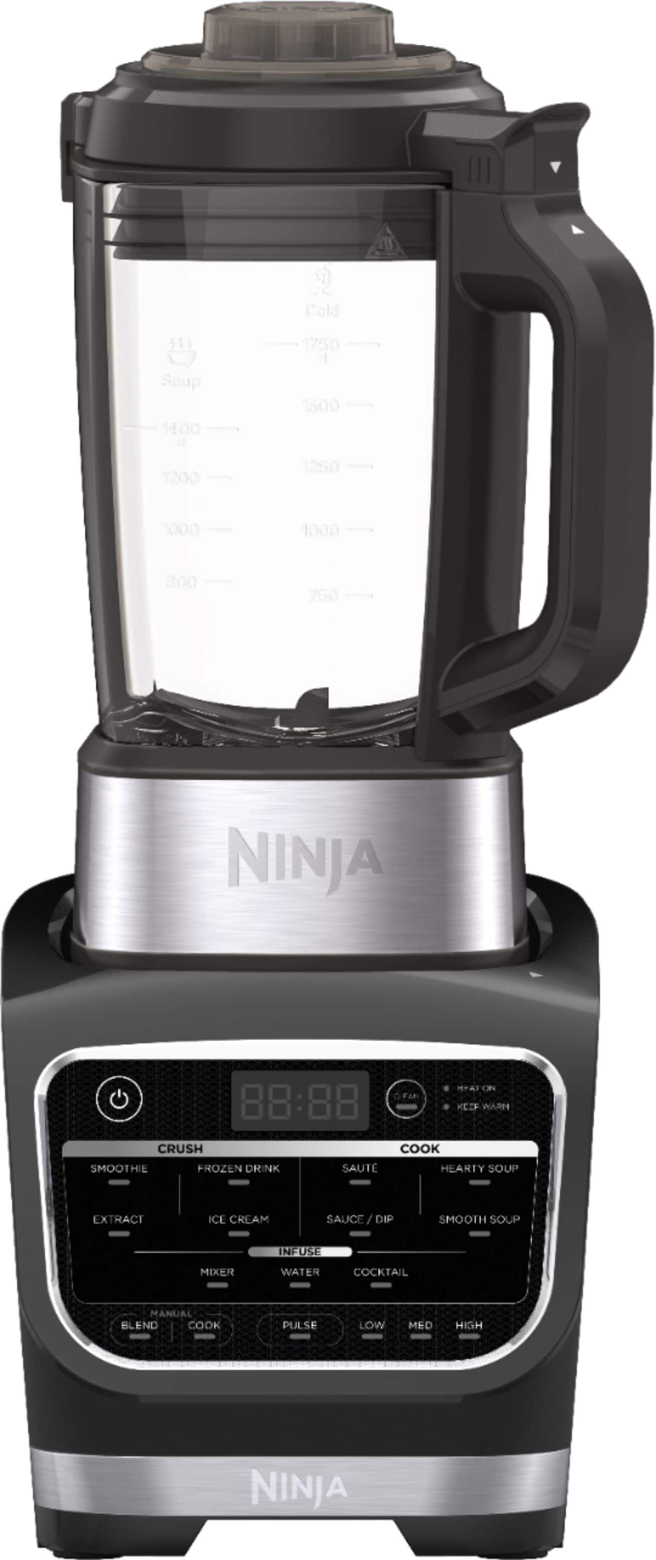 Front. Ninja - Foodi Cold & Hot Blender - Stainless Steel/Black.