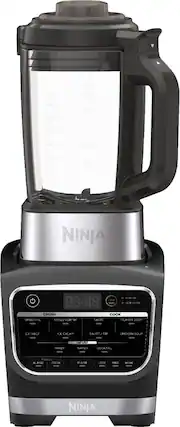 Front. Ninja - Foodi Cold & Hot Blender - Stainless Steel/Black.