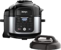 Ninja Foodi 8qt 9-in-1 Deluxe XL Digital Multi Cooker with Air Fryer - Stainless Steel/Black - Angle_Zoom