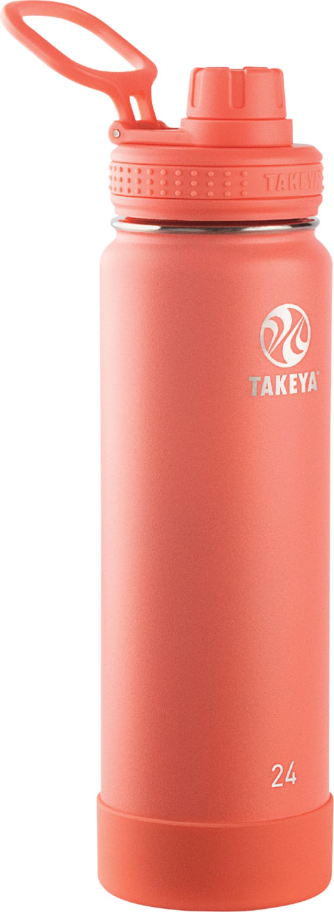 Angle View: Takeya - Actives 24oz Spout Bottle - Coral