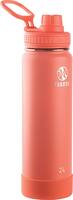 Takeya – Actives 24-Oz. Insulated Stainless Steel Water Bottle with Spout Lid - Coral - Coral - Angle_Zoom