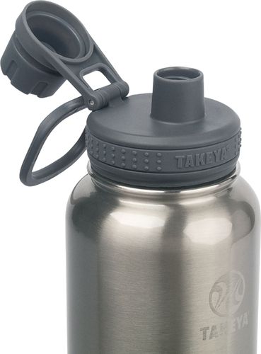 Takeya - Actives 40-Oz. Insulated Water Bottle with Spout Lid - Stainless Steel