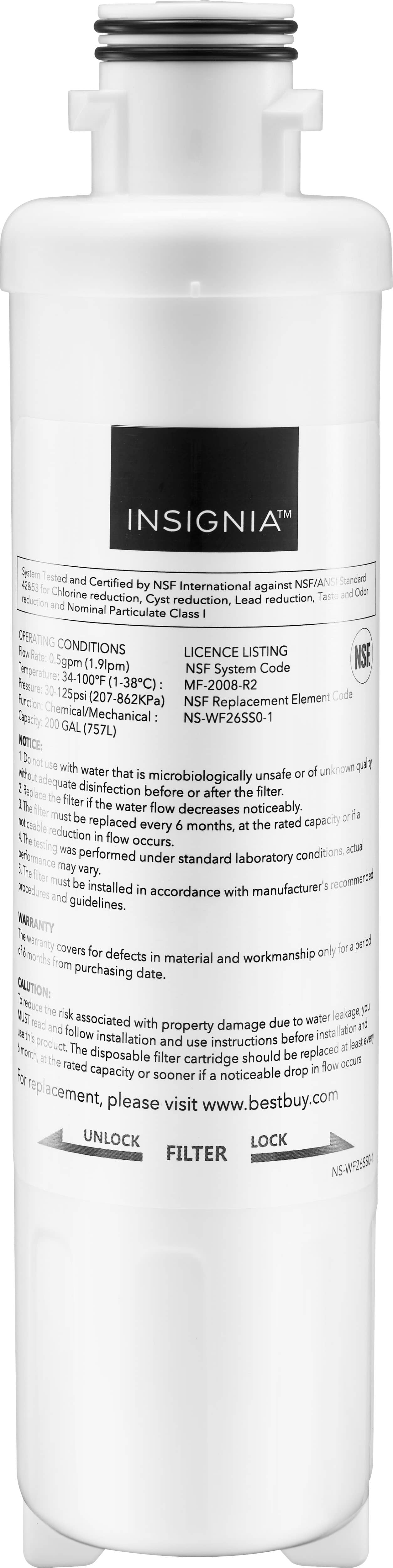 Alt View 14. Insignia™ - NSF 53 Water Filter Replacement for Select Insignia Side-by-Side Refrigerators - White.