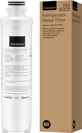 Front. Insignia™ - NSF 53 Water Filter Replacement for Select Insignia Side-by-Side Refrigerators - White.