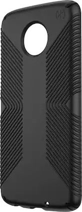 Front. Speck - Presidio Grip Case for Motorola Moto Z4 - Black.