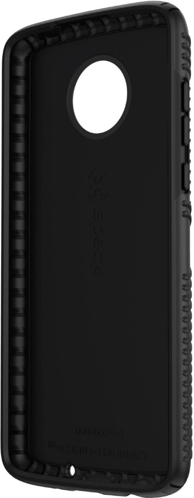Alt View 3. Speck - Presidio Grip Case for Motorola Moto Z4 - Black.