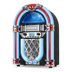 Front. Victrola - Nostalgic Wood Countertop Jukebox - Silver.