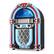 Front. Victrola - Nostalgic Wood Countertop Jukebox - Silver.
