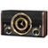 Front Zoom. Victrola - VC-525 Analog FM Clock Radio - Gold/Black.