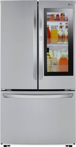 LG - 27 Cu. Ft. InstaView French Door-in-Door Refrigerator with Ice Maker - PrintProof Stainless Steel was $2159.99 now $1599.99 (26.0% off)