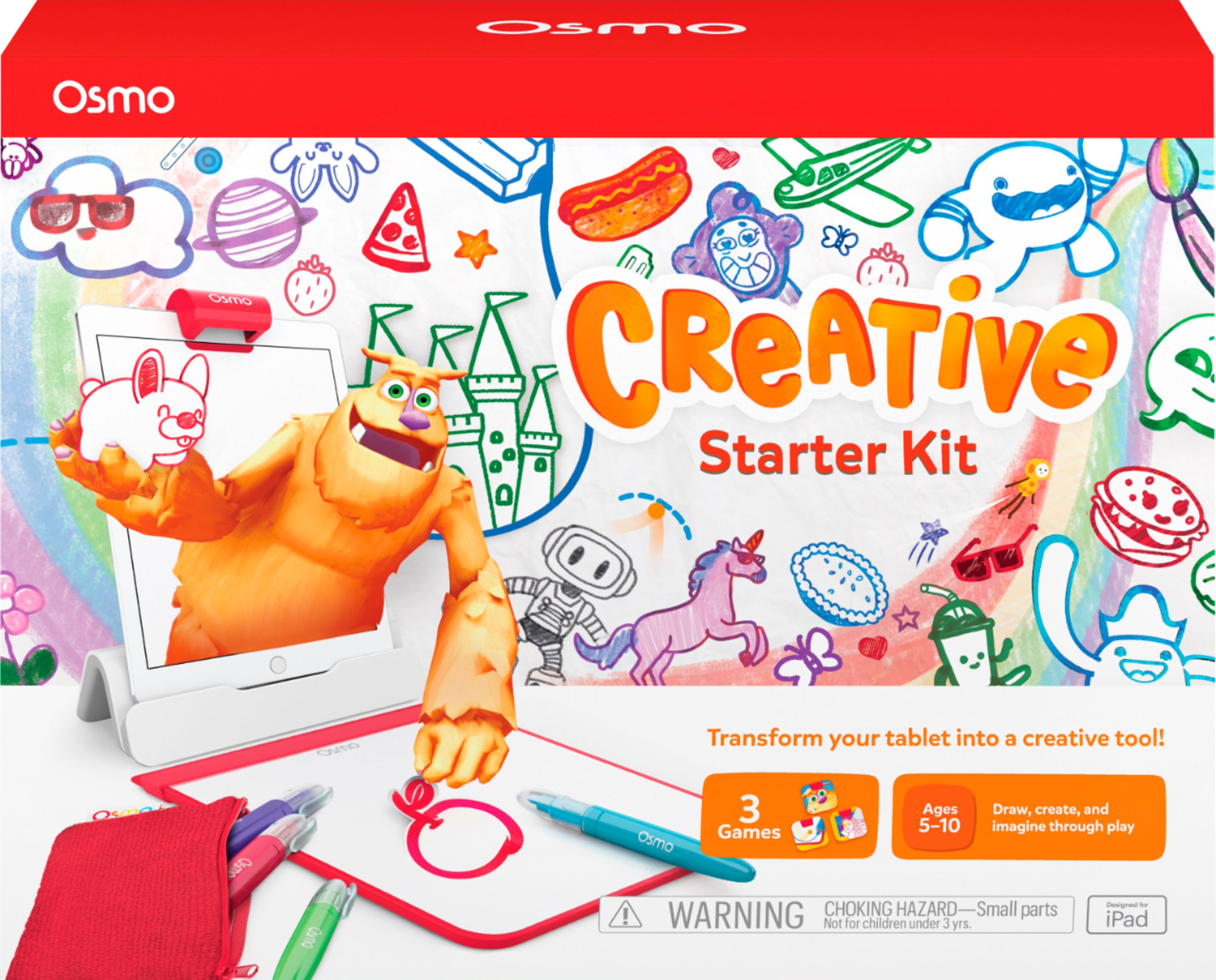 White 90100012 NEW SELAED Osmo Creative Starter Kit for iPad 