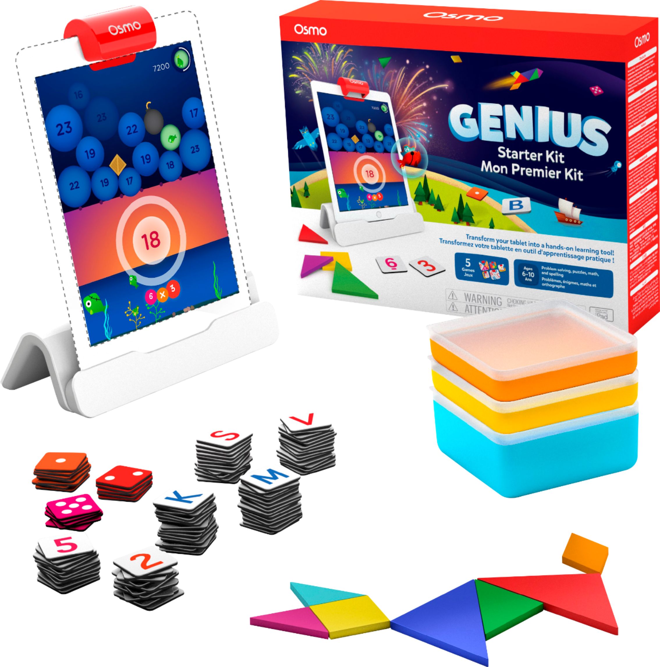 NEW VERSION Osmo Osmo Base Included - Ages 6-10 - Genius Starter Kit for iPad 
