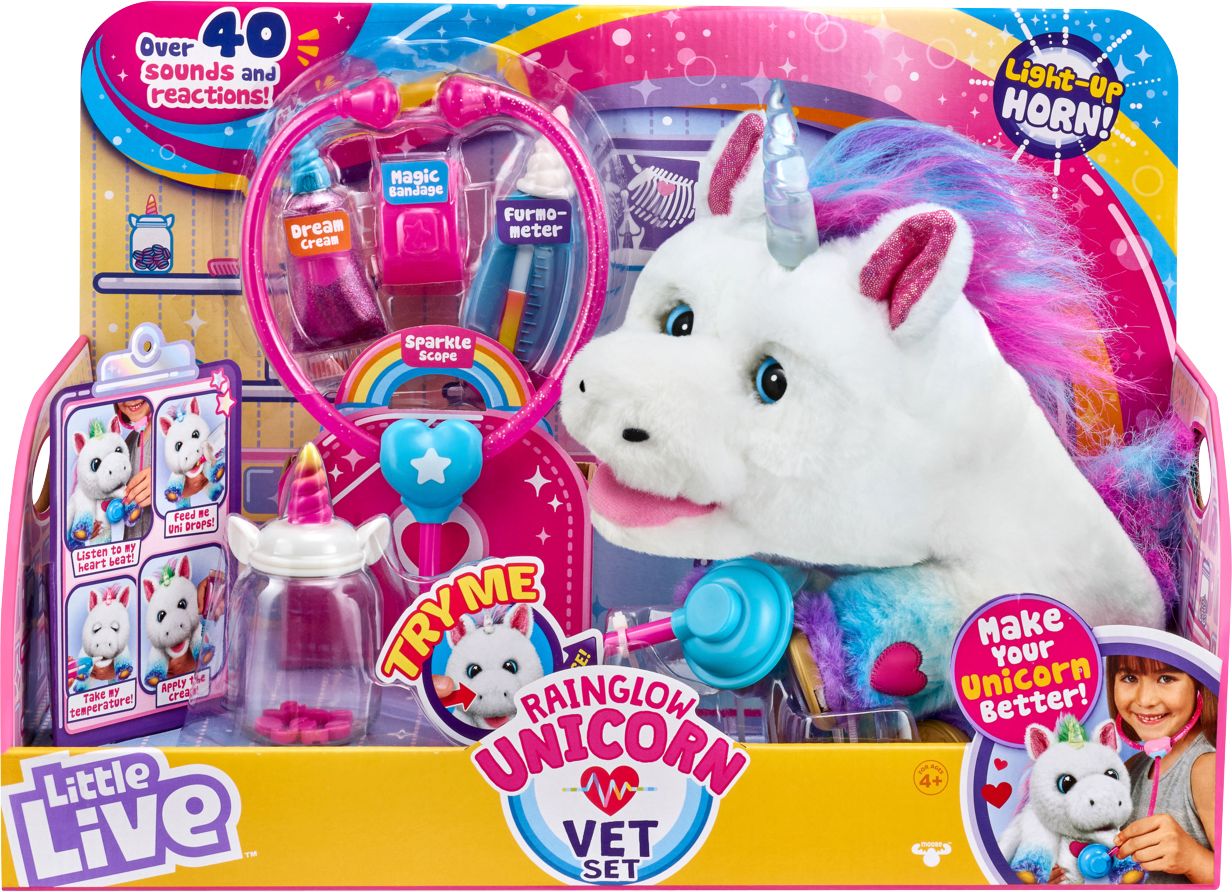 28863 for sale online Little Live Pets Rainglow Unicorn Vet Set 