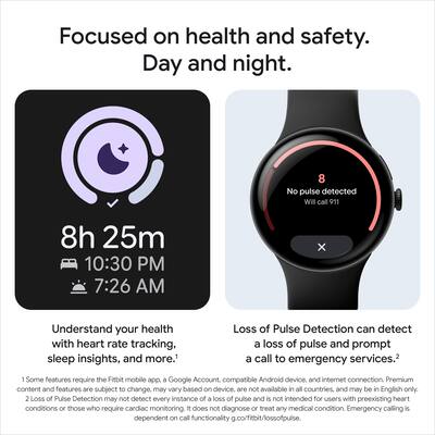Google Pixel Watch 4 (45mm) LTE Matte Black Case Obsidian Band Google Pixel Watch 4 (45mm) LTE Matte Black Case Obsidian Band