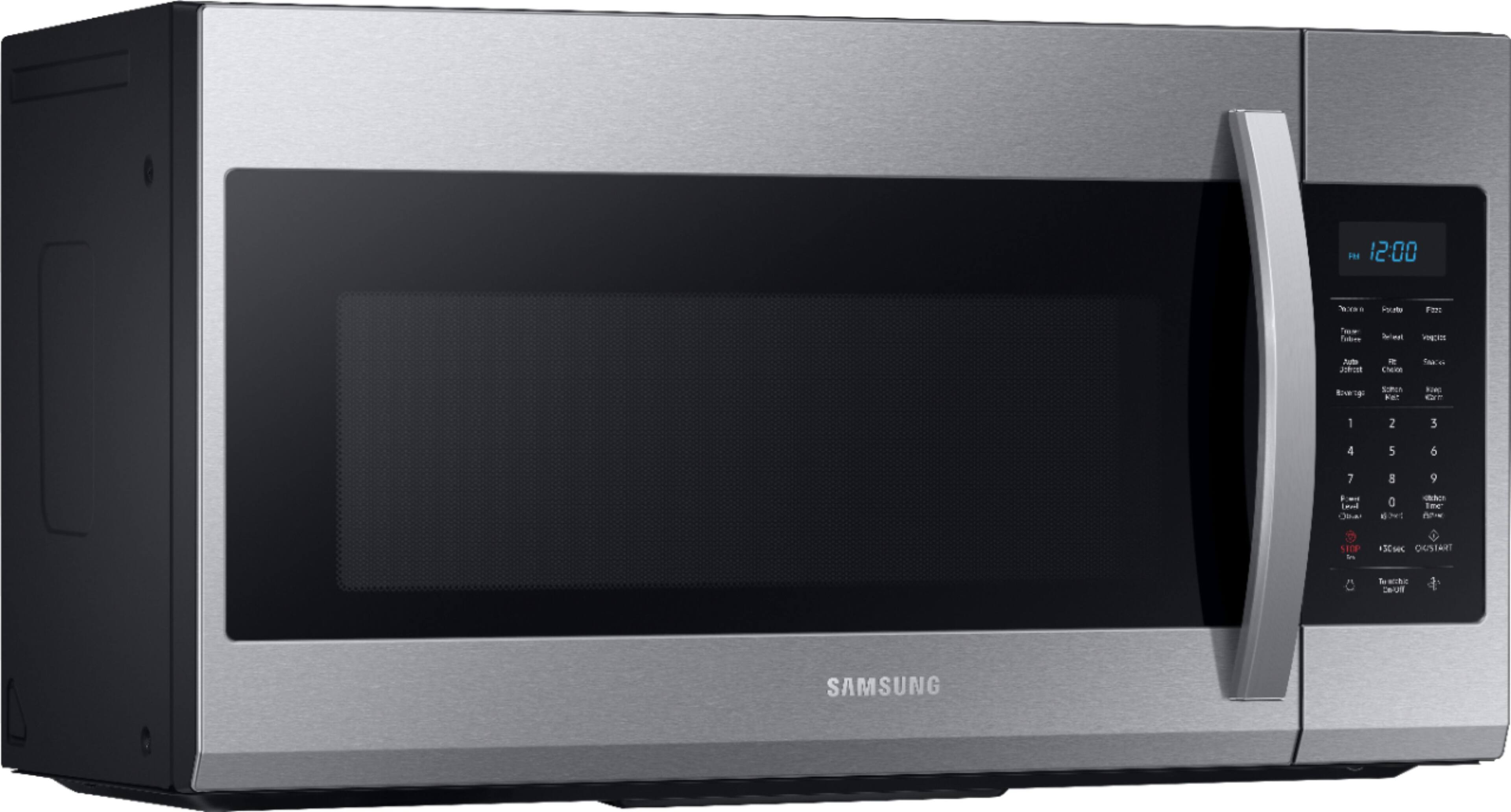 Angle. Samsung - 1.9 Cu. Ft. Over-the-Range Microwave with Sensor Cook - Stainless Steel.