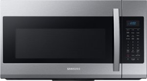 Samsung - Open Box 1.9 Cu. Ft.  Over-the-Range Microwave with Sensor Cook - Stainless steel - Front_Zoom