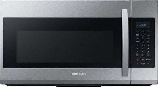 Front Zoom. Samsung - 1.9 Cu. Ft.  Over-the-Range Microwave with Sensor Cook - Stainless steel.